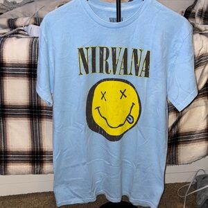2/$15 - NIRVANA Unisex Smiley Face Graphic Tee